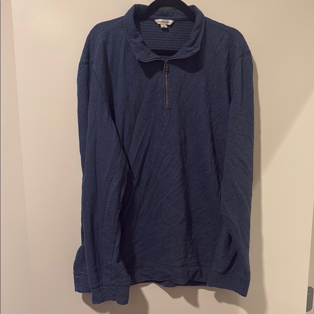 Navy Blue Quarter-Zip Pullover